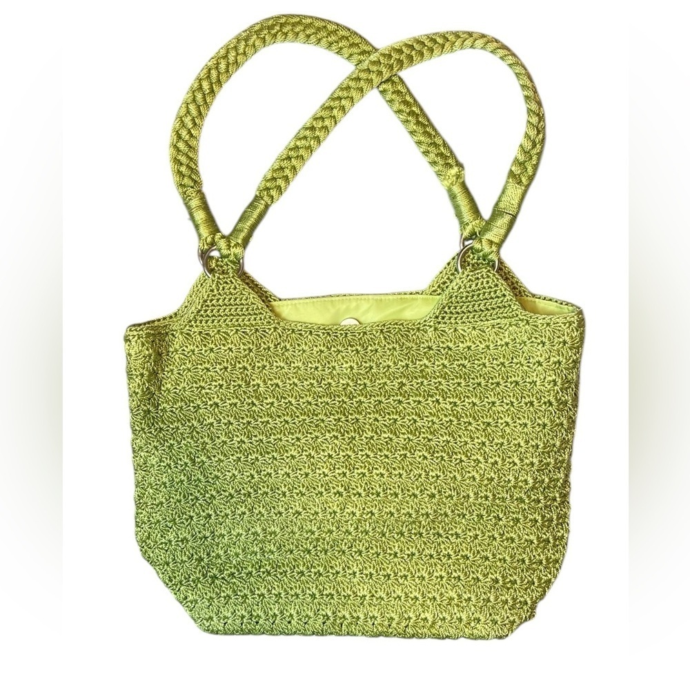 The SAK crochet lime green  shoulder bag
